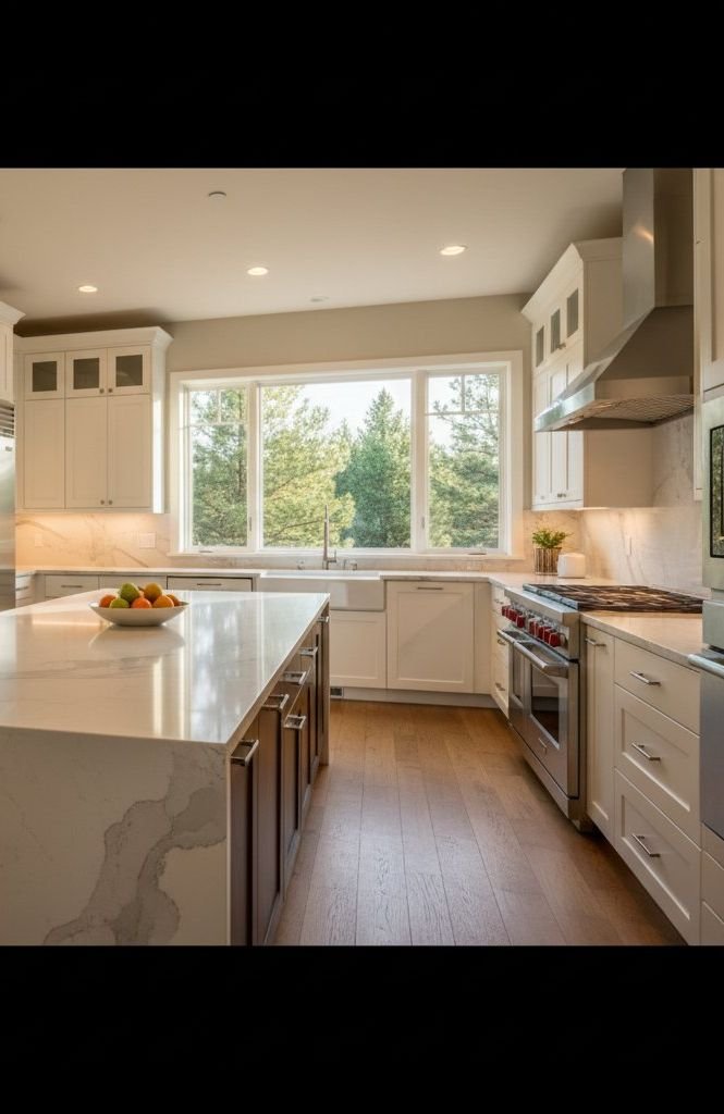 Sub-Zero refrigerator detail in luxury Highlands Ranch kitchen
