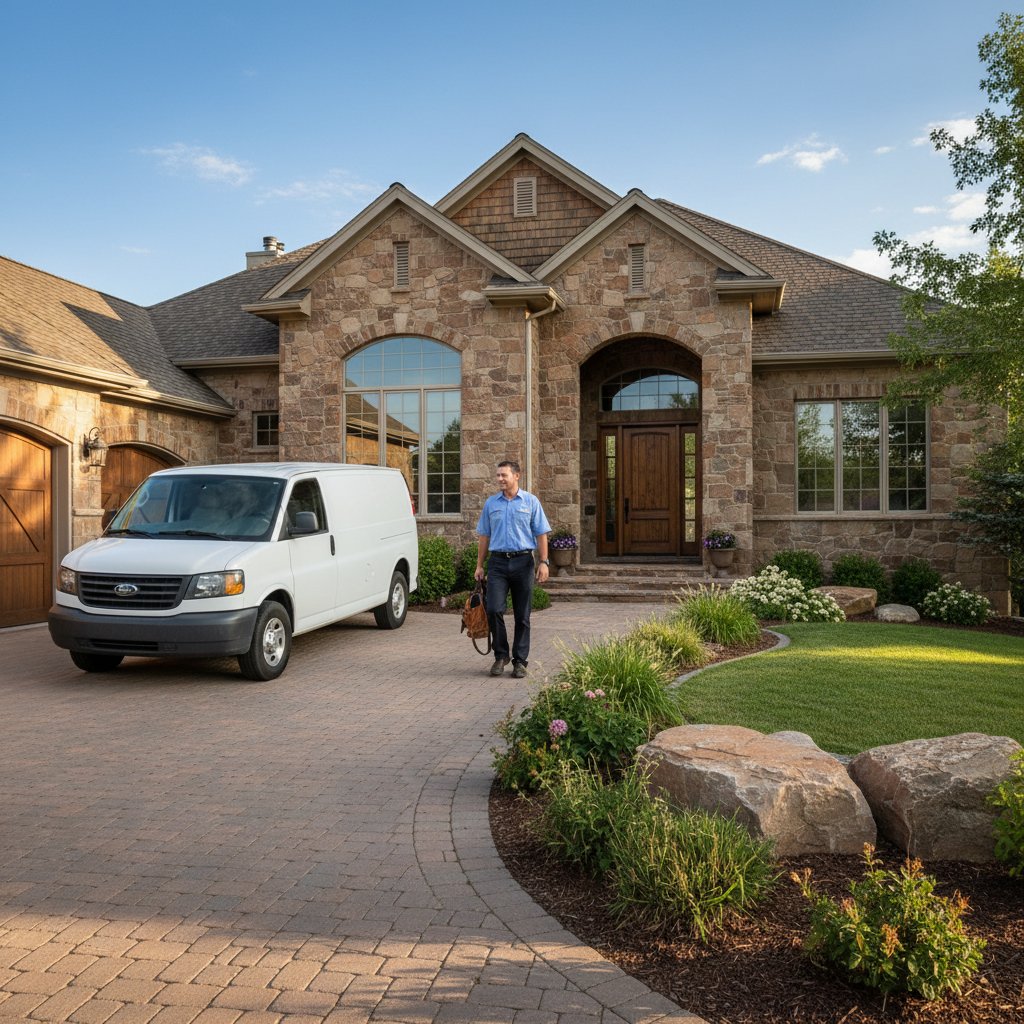 Our service van arriving at a Highlands Ranch home