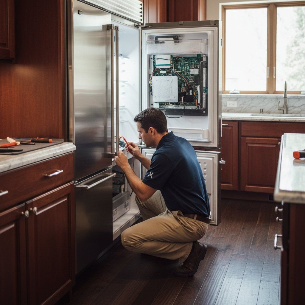 Professional appliance repair specialist at work in Highlands Ranch